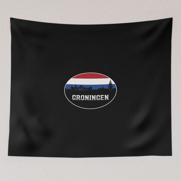 Item preview, Groningen Skyline Silhouette Souvenir Netherlands Flag designed and sold by TeeHome.