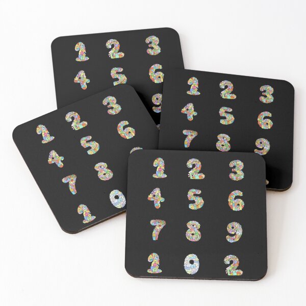 Item preview, Numbers 0 to 9 Funny and Colorful Cute Monster Creatures designed and sold by funwithletters.