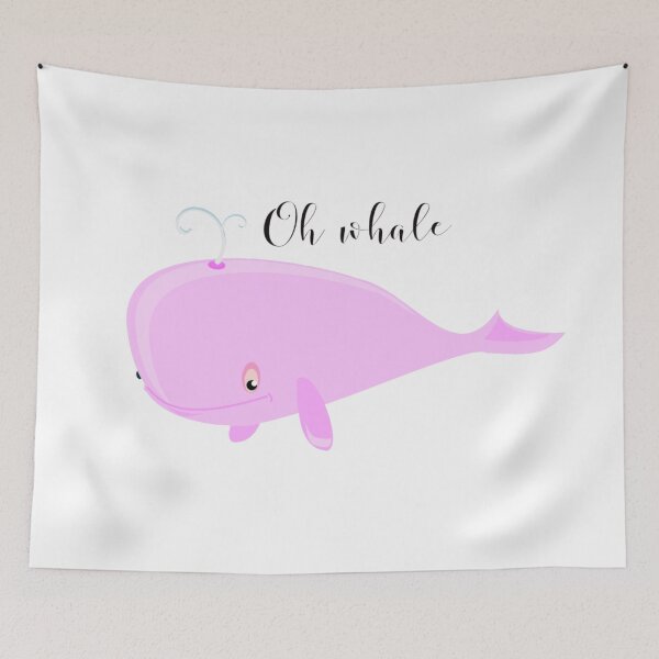 Item preview, Oh Whale Pink designed and sold by Doodlehub.