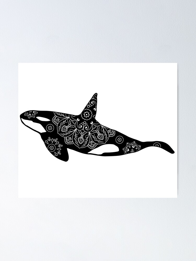 Download Orca Mandala Poster By Designsofwhimsy Redbubble