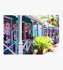 Chattel Shops of Barbados Photographic Print