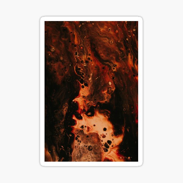 Acrylic Dutch pouring fire project Sticker