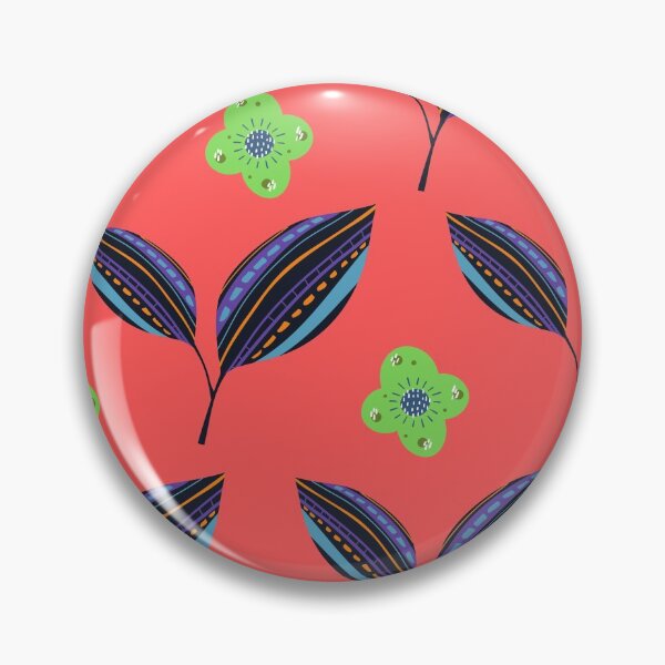 Item preview, Ethnic Leaves with a blend of green flowers - Peach Background designed and sold by amnali.