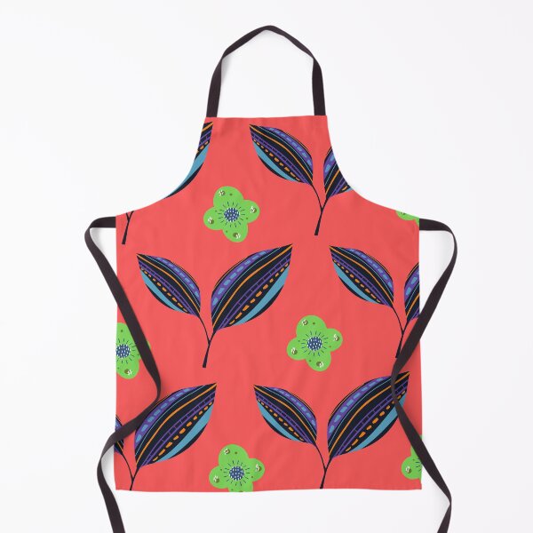 Item preview, Ethnic Leaves with a blend of green flowers - Peach Background designed and sold by amnali.