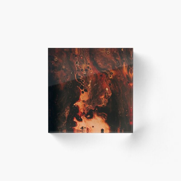 Acrylic Dutch pouring fire project Acrylic Block