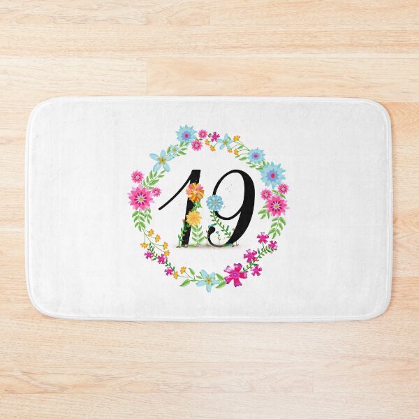 Item preview, Floral Number 19 Nineteen designed and sold by BleuSky.