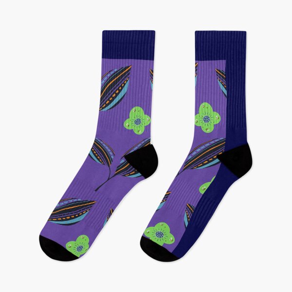 Item preview, Ethnic Leaves with a blend of green flowers - Purple Background designed and sold by amnali.