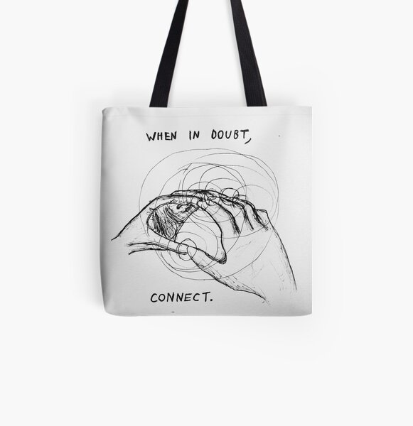 When In Doubt, Connect All Over Print Tote Bag