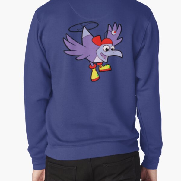 Bird inshoes cartoon colorful Pullover Sweatshirt