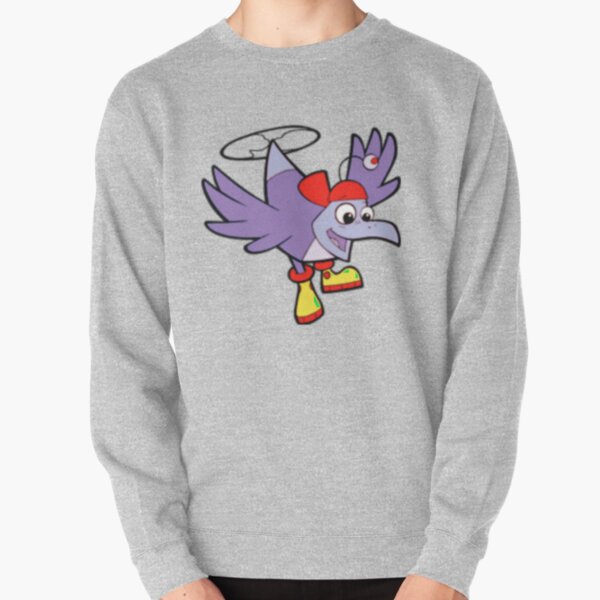 Bird inshoes cartoon colorful Pullover Sweatshirt