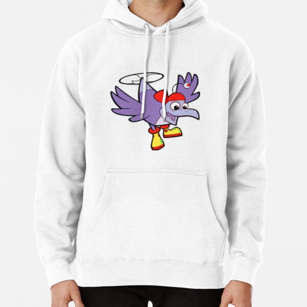 Bird inshoes cartoon colorful Pullover Hoodie