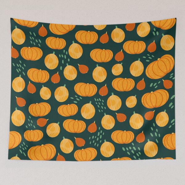 Item preview, Pumpkins pattern - orange and green designed and sold by Valeria Frustaci.