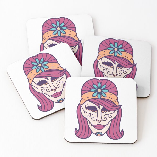 Item preview, Skull Woman With Pink Hair designed and sold by berguna7.