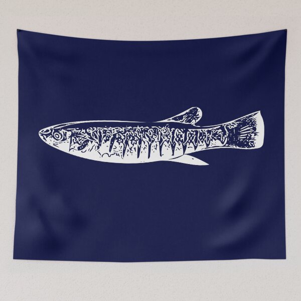 Item preview, Striped Killifish White Print designed and sold by designsasstultd.