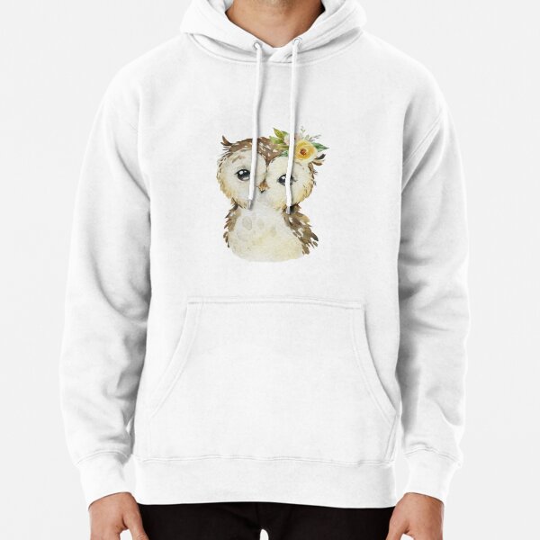 cute bird in shoes cartoon yellow Pullover Hoodie
