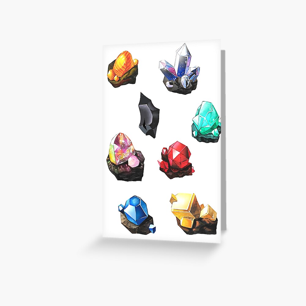 BOTW gemstones Greeting Card for Sale by Planet-Alhena