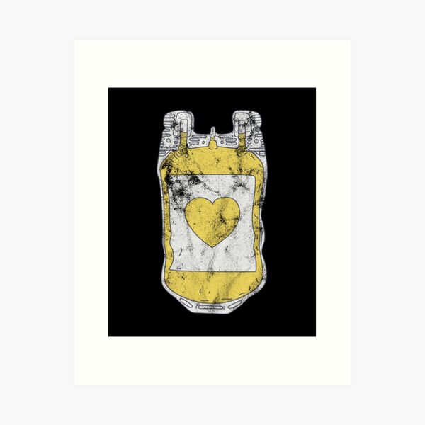 Item preview, Distressed Plasma Donor - Yellow Heart - Plasma Chemist designed and sold by DeWinnes.