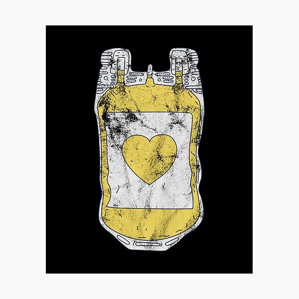 Item preview, Distressed Plasma Donor - Yellow Heart - Plasma Chemist designed and sold by DeWinnes.