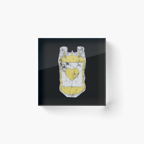 Item preview, Distressed Plasma Donor - Yellow Heart - Plasma Chemist designed and sold by DeWinnes.