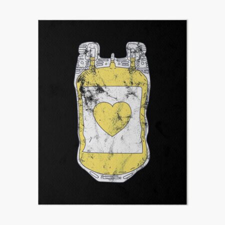 Item preview, Distressed Plasma Donor - Yellow Heart - Plasma Chemist designed and sold by DeWinnes.