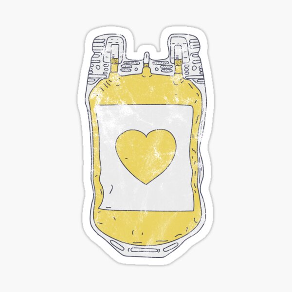 Item preview, Distressed Plasma Donor - Yellow Heart - Plasma Chemist designed and sold by DeWinnes.