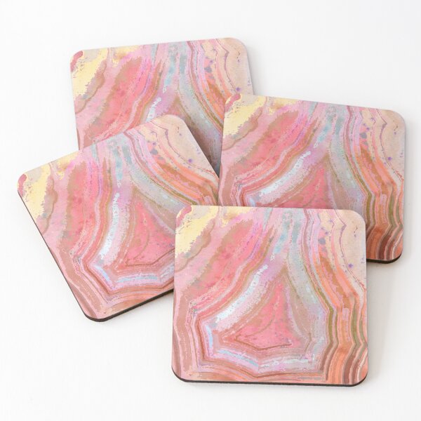 Item preview, Pink Laguna Agate Natural Gem Stone Art designed and sold by AndreaHelmArt.