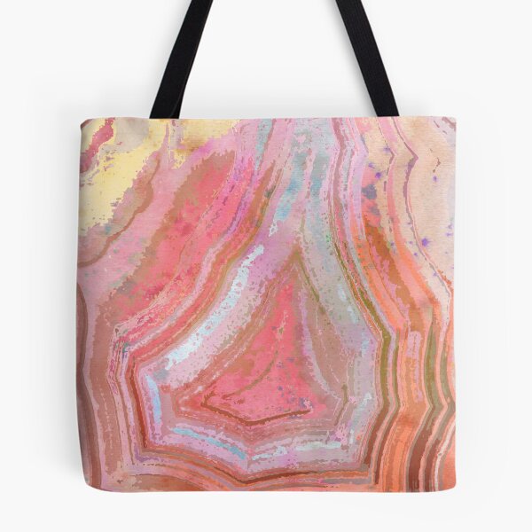 Item preview, Pink Laguna Agate Natural Gem Stone Art designed and sold by AndreaHelmArt.