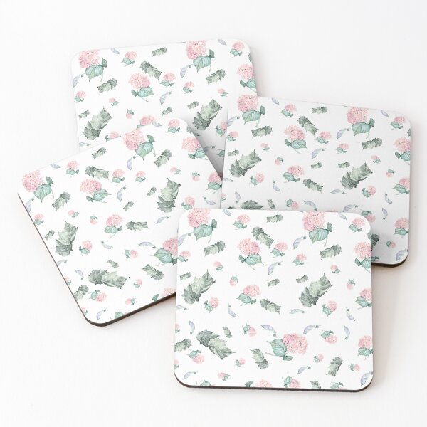 Item preview, Pattern Pink Hydrangeas designed and sold by Christina Casado évoque art studio.
