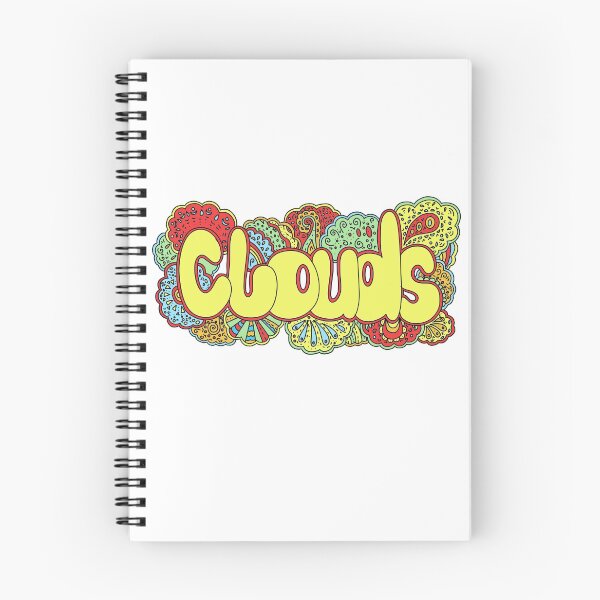 Item preview, Clouds doodle (Yellow) designed and sold by YippeeYay Doodles.