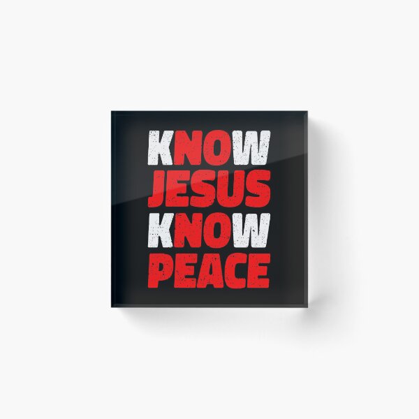 Item preview, Know Jesus Know Peace Religion Gift designed and sold by DelightfulDude.
