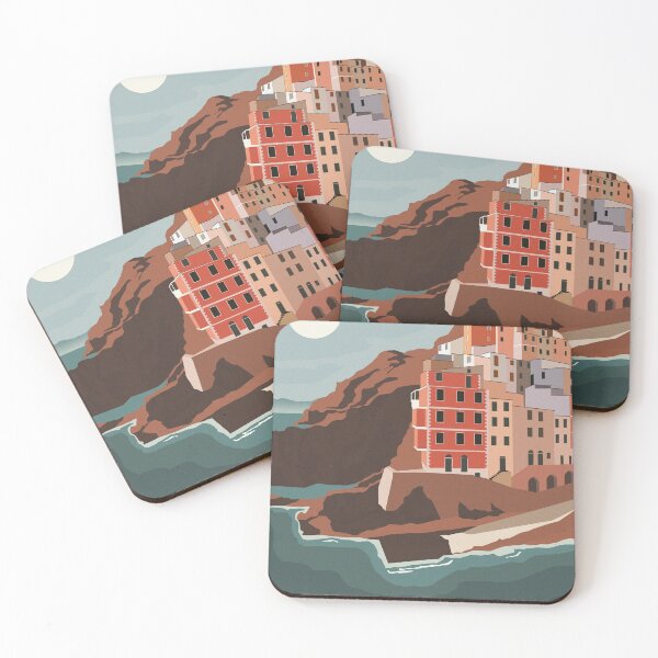 Item preview, Digital Illustration of Cinque Terre designed and sold by nataliasluca.