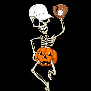 Halloween baseball player skeleton scary home run Tank Top by