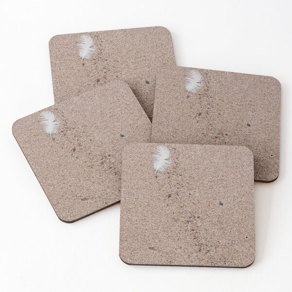 Item preview, Feather and sand trail designed and sold by J Rier Photography.