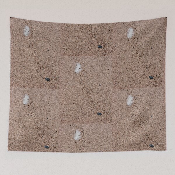 Item preview, Feather and sand trail designed and sold by J Rier Photography.