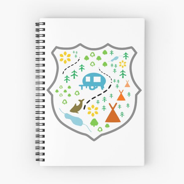 Item preview, Wild Woodland Camping Shield designed and sold by TreacleMustard.