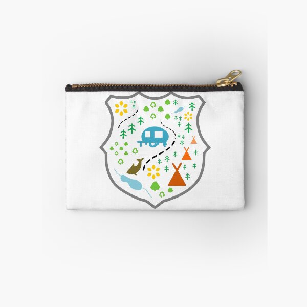 Item preview, Wild Woodland Camping Shield designed and sold by TreacleMustard.