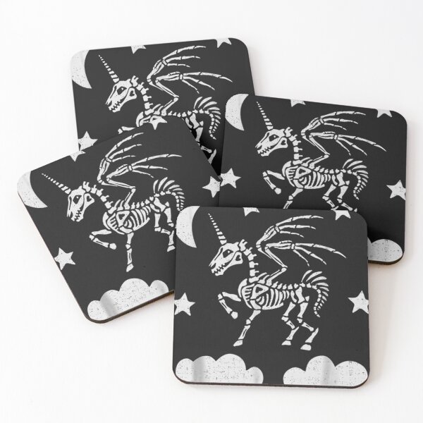 Item preview, Unicorn Pegasus Skeleton Halloween Moon Stars designed and sold by LaThresRice.