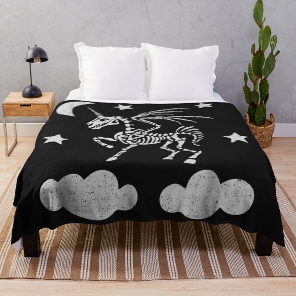 Item preview, Unicorn Pegasus Skeleton Halloween Moon Stars designed and sold by LaThresRice.