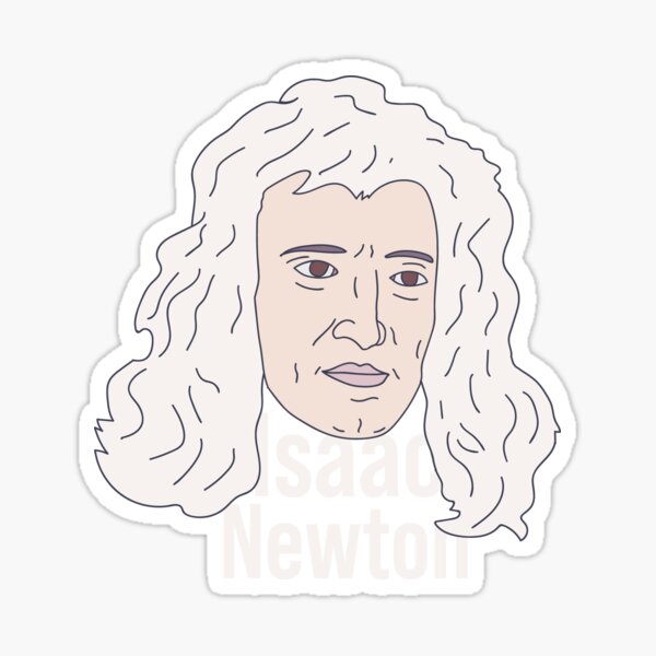 Isaac Newton Text Famous Scientist Calculus Inventor Sticker By Dewinnes Redbubble 9707