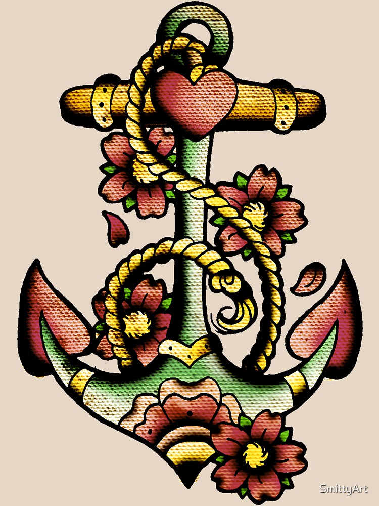 "Traditional Anchor Tattoo Design" T-shirt by SmittyArt | Redbubble