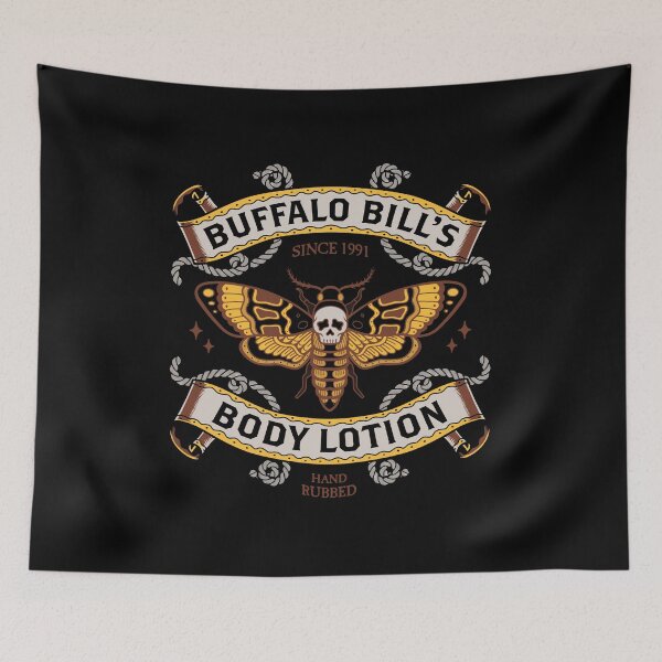 Item preview, Buffalo Bill's Body Lotion - Death's Head Moth - Horror - Distressed Vintage Tattoo designed and sold by Nemons.