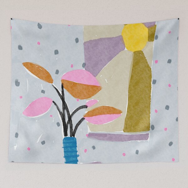 Item preview, Through the Open Window // illustration abstract bright watercolour print designed and sold by fossdesign.