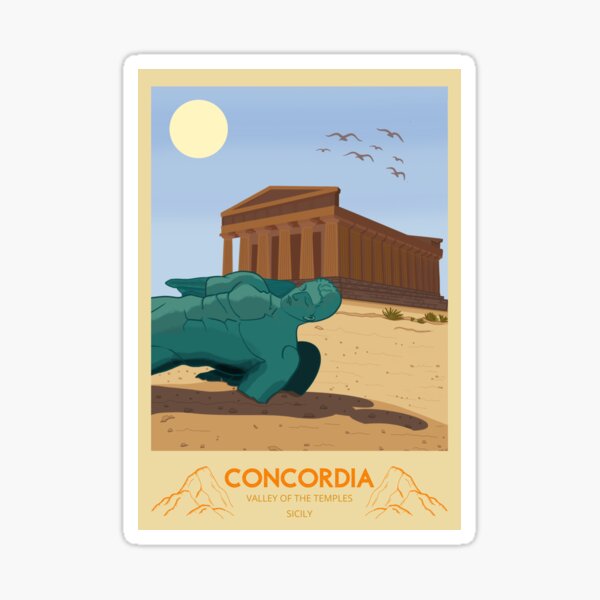 Temple of Concordia: Agrigento, Valley of the Temples Sticker