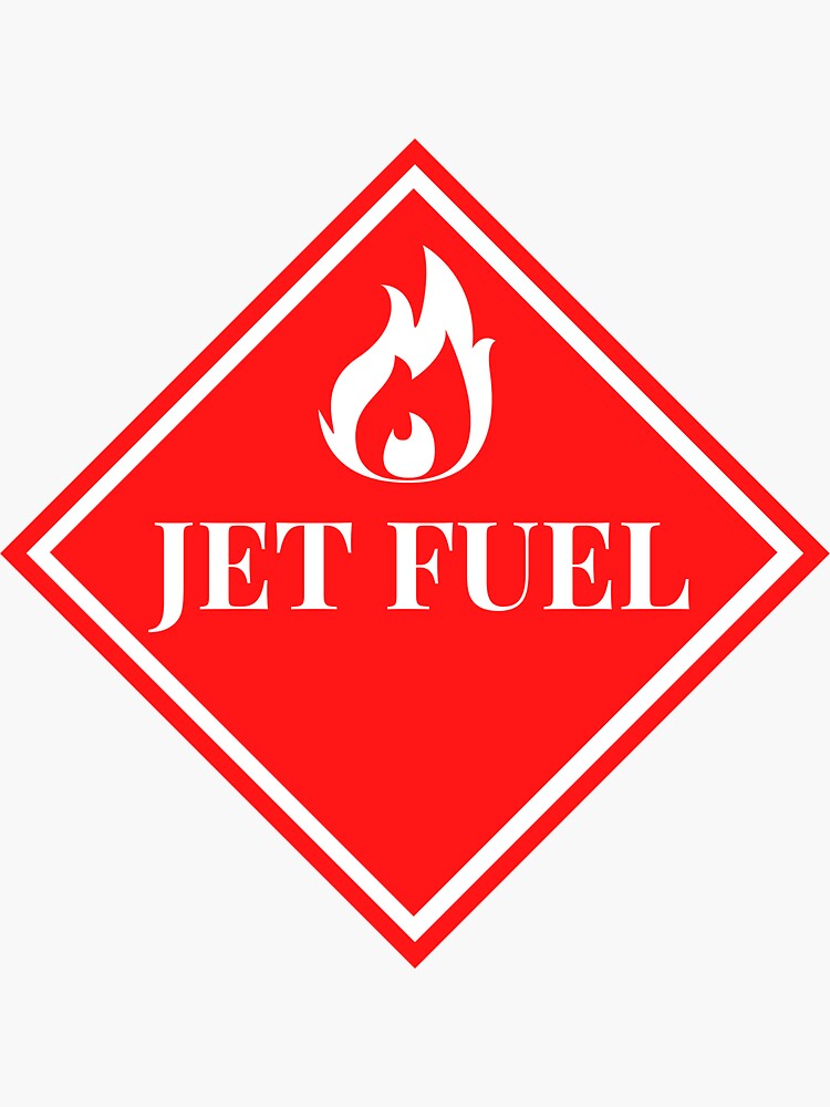 "Jet fuel" Sticker for Sale by flightapparel Redbubble