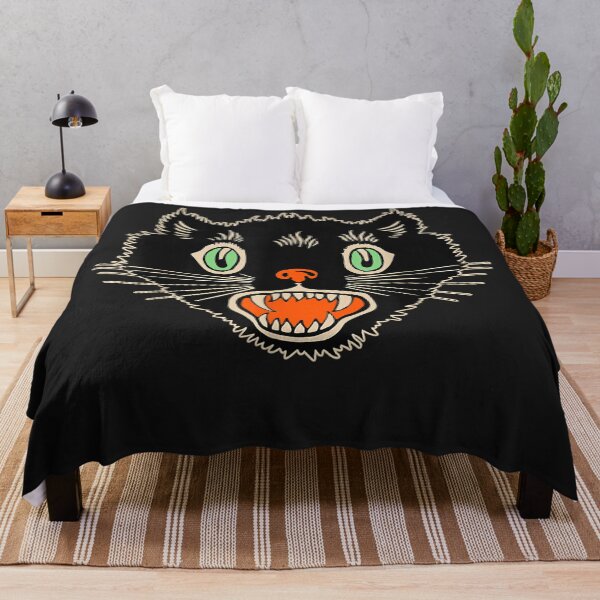 Aperçu de l'œuvre Vintage Halloween effrayant chat noir horreur cadeau créée et vendue par LaThresRice.