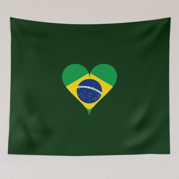 Item preview, Brazilian heart flag designed and sold by P-I-R.