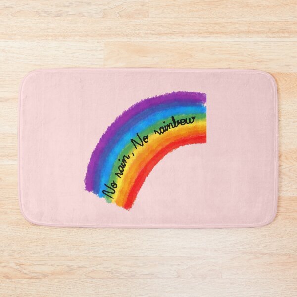 Item preview, Rainbow Colors graphic saying " No rain, no rainbow "  designed and sold by spooks draws.