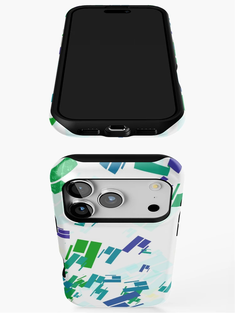 Thumbnail 3 of 4, iPhone Case, Rectangular Pattern designed and sold by MeichaCreations.