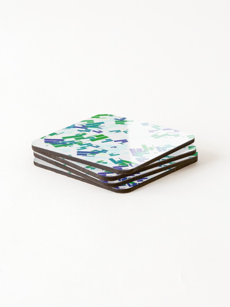 Thumbnail 4 of 5, Coasters (Set of 4), Rectangular Pattern designed and sold by MeichaCreations.