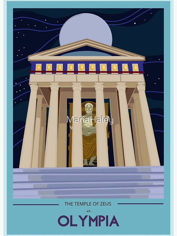 The Temple of Zeus at Board MariaHaley Print for | Redbubble by Olympia\
